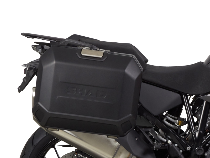 Set complet de cutii laterale de aluminiu, SHAD TERRA, 36L / 47L, incluzand kit de montaj SHAD KTM Super Adventure 1290 (R, S)