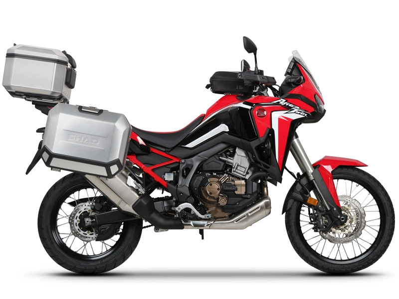 Set complet de cutii de aluminiu SHAD TERRA, 37L cutie centrala si 36L / 47L cutii laterale, incluzand set de montaj si placa SHAD HONDA CRF 1100 Africa Twin Set complet de cutii de aluminiu SHAD TERRA, 37L cutie centrala si 36L / 47L cutii laterale, incluzand set de montaj si placa SHAD HONDA CRF 1100 Africa Twin