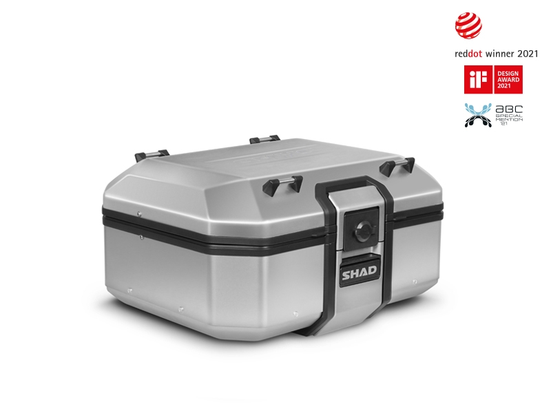 Set complet de cutii de aluminiu SHAD TERRA, 37L cutie centrala si 36L / 47L cutii laterale, incluzand set de montaj si placa SHAD R 1200 GS Adventure/ R 1250 GS Adventure