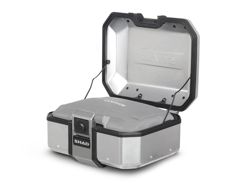 Set complet de cutii de aluminiu SHAD TERRA, 37L cutie centrala si 36L / 47L cutii laterale, incluzand set de montaj si placa SHAD R 1200 GS Adventure/ R 1250 GS Adventure