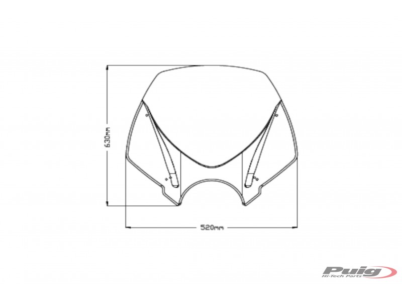 Windshield PUIG NEW. GEN TOURING 20527W transparent