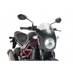 Windshield PUIG RETRO SEMI-FAIRING 3170H smoke carbon look Windshield PUIG RETRO SEMI-FAIRING 3170H smoke carbon look