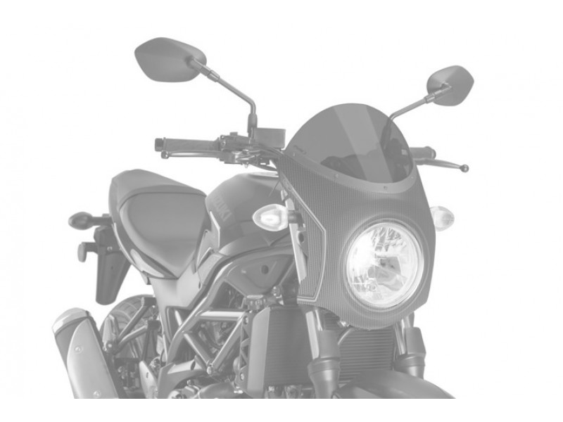 Windshield PUIG RETRO SEMI-FAIRING 3170N Negru carbon look