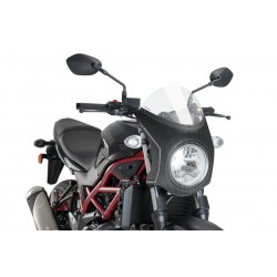 Windshield PUIG RETRO SEMI-FAIRING 3170W transparent carbon look