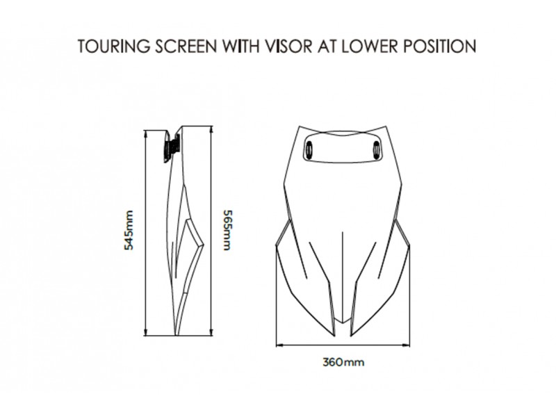 Windscreen PUIG TOURING WITH VISOR 20392H smoke