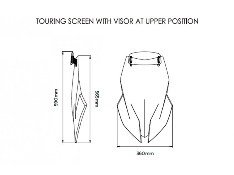 Windscreen PUIG TOURING WITH VISOR 20392H smoke