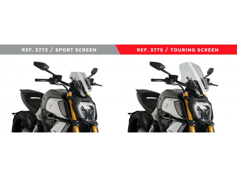 Windshield PUIG NEW. GEN SPORT 3773H smoke ajustabila