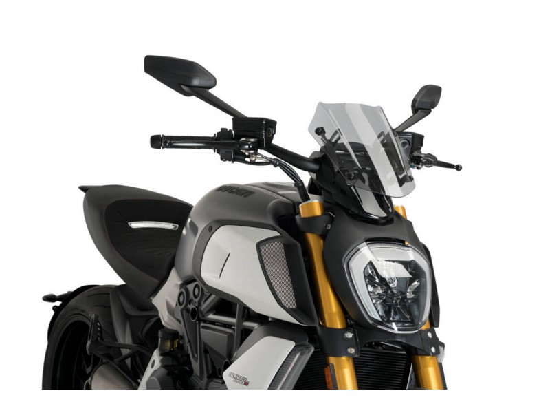 Windshield PUIG NEW. GEN SPORT 3773H smoke ajustabila