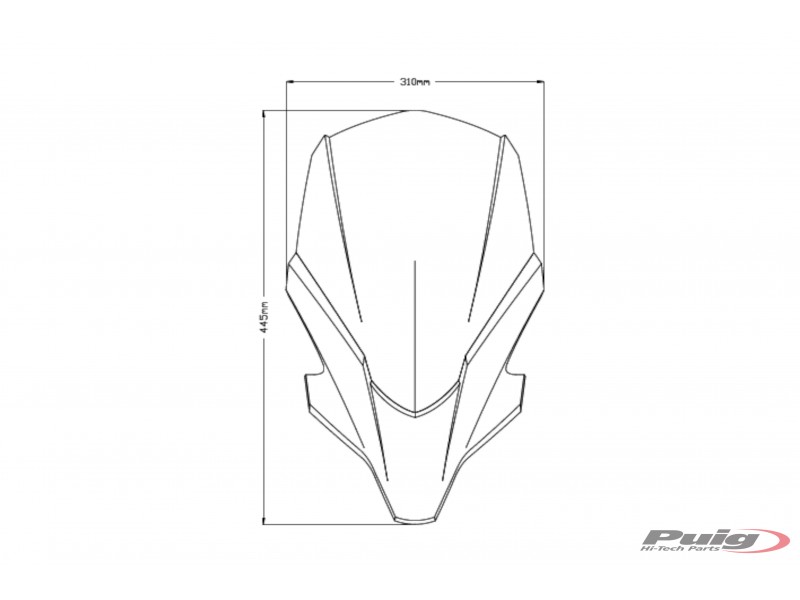 Windshield PUIG NEW. GEN TOURING 20619N Negru