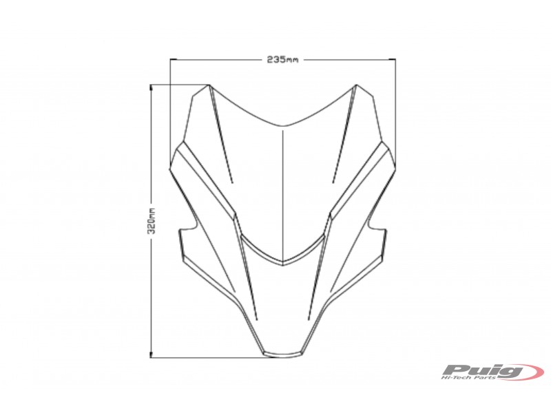 Windshield PUIG NEW. GEN SPORT 20618N Negru Windshield PUIG NEW. GEN SPORT 20618N Negru