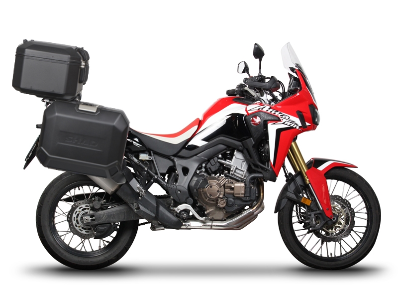 Set complet cutii aluminiu laterale, 36L / 47L SHAD TERRA NEGRU, include kit montare SHAD HONDA CRF 1100 Africa Twin Set complet cutii aluminiu laterale, 36L / 47L SHAD TERRA NEGRU, include kit montare SHAD HONDA CRF 1100 Africa Twin