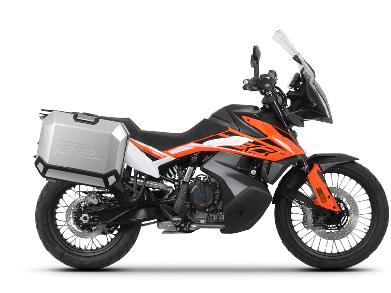 Set complet cutii aluminiu laterale, 36L / 47L SHAD TERRA NEGRU, include kit montare SHAD KTM Adventure 790 (R)
