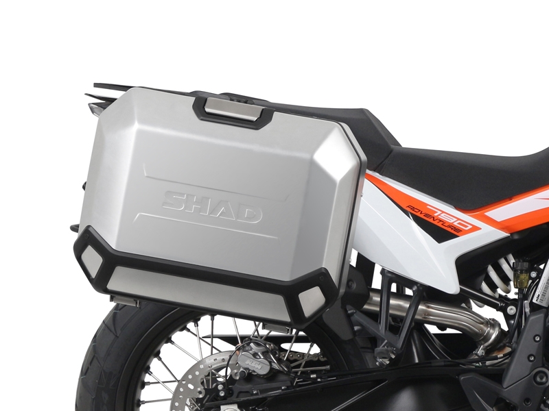 Set complet cutii aluminiu laterale, 36L / 47L SHAD TERRA NEGRU, include kit montare SHAD KTM Adventure 790 (R)