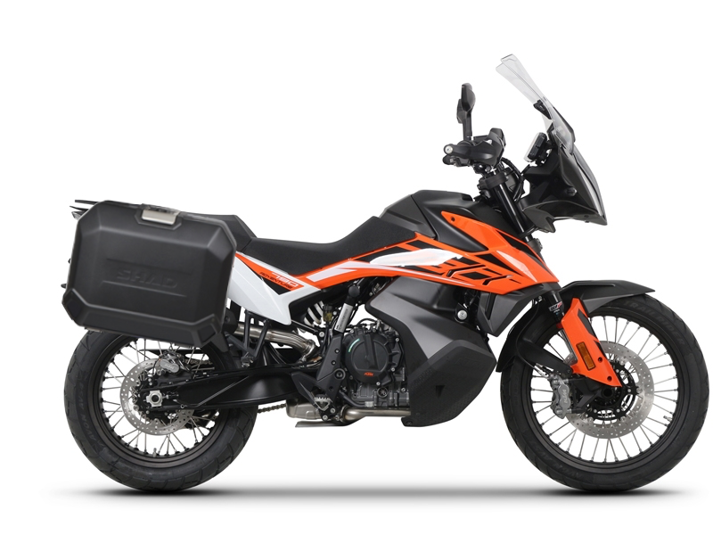 Set complet cutii aluminiu laterale, 36L / 47L SHAD TERRA NEGRU, include kit montare SHAD KTM Adventure 790 (R)