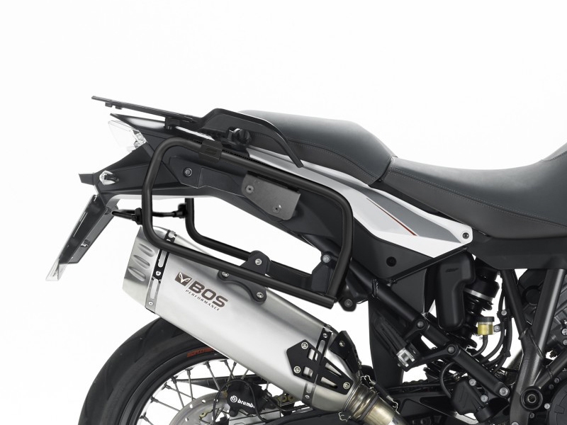 Set complet cutii aluminiu laterale, 36L / 47L SHAD TERRA NEGRU, include kit montare SHAD KTM Adventure 1090, 1190,  Super Adventure 1290 (R, S)