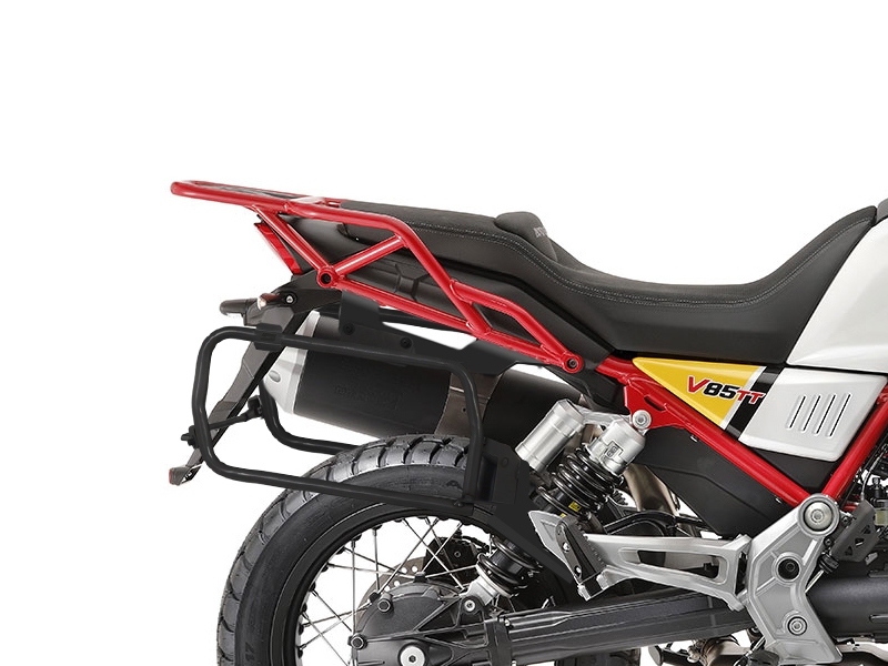 Set complet cutii aluminiu laterale, 36L / 47L SHAD TERRA NEGRU, include kit montare SHAD MOTO GUZZI V 85 TT