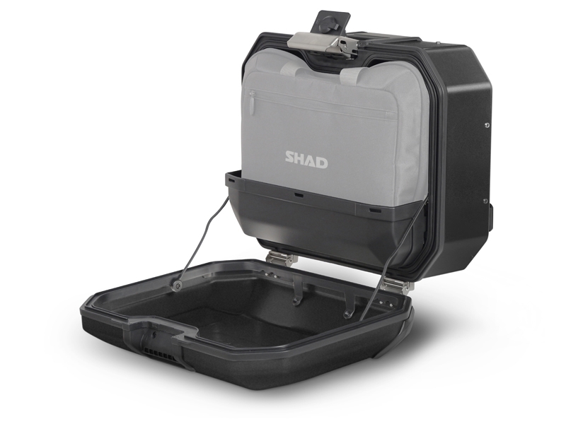 Set complet cutii aluminiu laterale, 36L / 47L SHAD TERRA NEGRU, include kit montare SHAD TRIUMPH Tiger 800