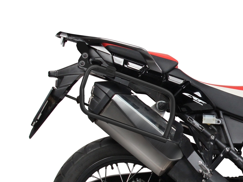 Set complet cutii aluminiu SHAD TERRA (negru), 37L cutie centrala   36L / 47L cutii laterale, incluzand kit montare si placa SHAD HONDA CRF 1000  Africa Twin