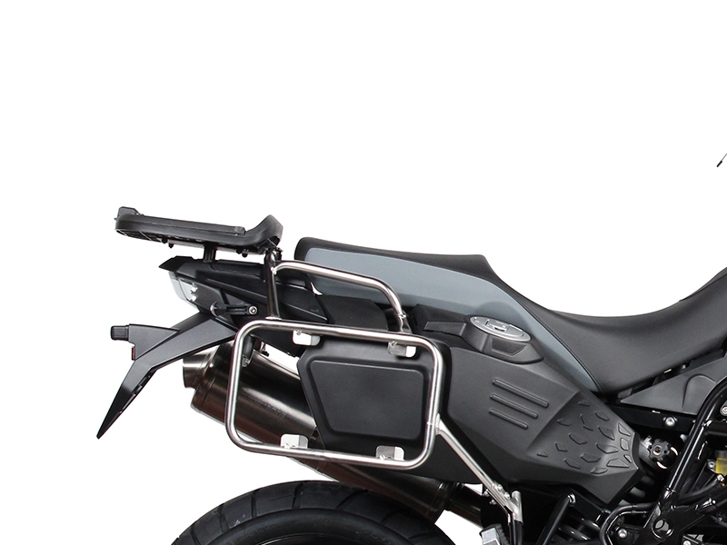 Set complet cutii aluminiu SHAD TERRA (negru), 37L cutie centrala   36L / 47L cutii laterale, incluzand kit montare si placa SHAD BMW F 650 GS/ F 700 GS/ F 800 GS