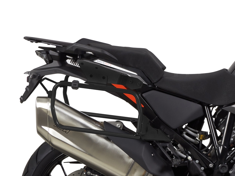 Set complet cutii aluminiu SHAD TERRA (negru), 37L cutie centrala   36L / 47L cutii laterale, incluzand kit montare si placa SHAD KTM Super Adventure 1290 (R, S)