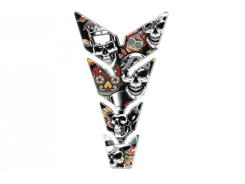 Tank pad PUIG Skull Party 20593N Negru Tank pad PUIG Skull Party 20593N Negru