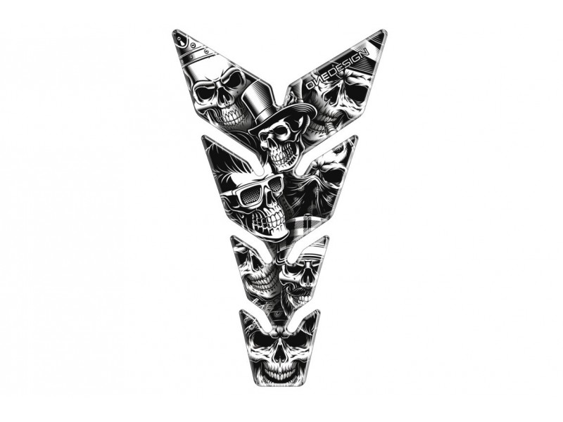 Tank pad PUIG Skull Party Black & White 20594N Tank pad PUIG Skull Party Black & White 20594N