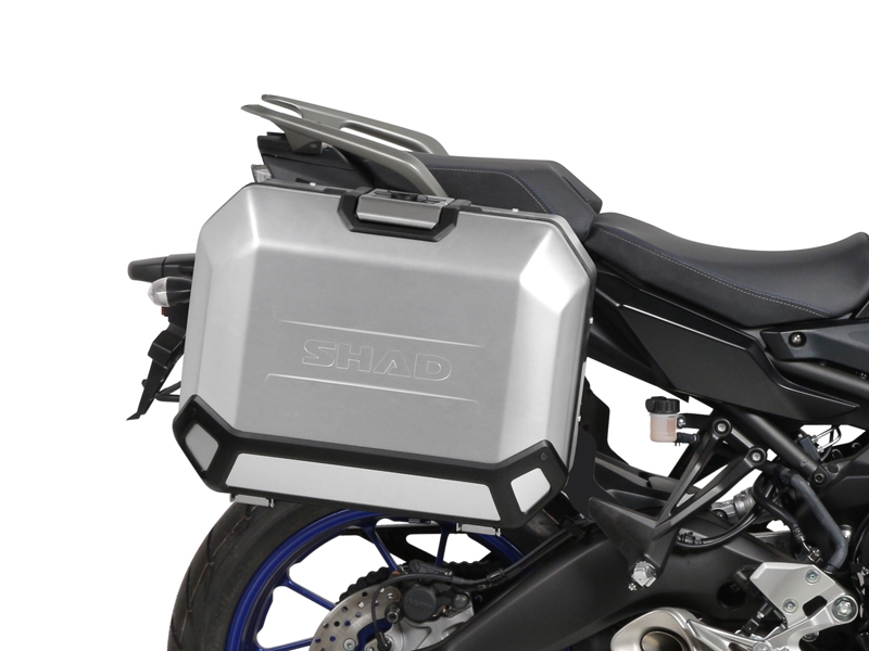 Set complet de cutii de aluminiu laterale, 36L / 36L, SHAD TERRA NEGRU, include kit montare SHAD YAMAHA MT-09 Tracer / Tracer 900