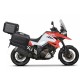 Set complet de cutii de aluminiu SHAD TERRA NEGRU, 37L cutie centrala si 36L / 36L cutii laterale, incluzand kit montaj si placa SHAD SUZUKI DL 1000 V-Strom/ DL 1050 V-Strom
