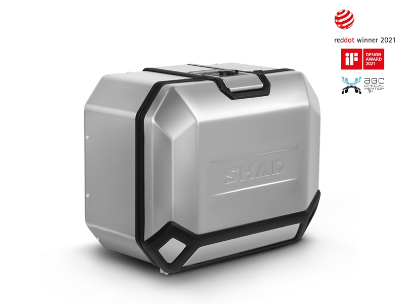 Set complet de cutii de aluminiu SHAD TERRA, 37L cutie centrala  si 47L / 47L cutii laterale, incluzand kit montaj si placa SHAD SUZUKI DL 1000 V-Strom/ DL 1050 V-Strom