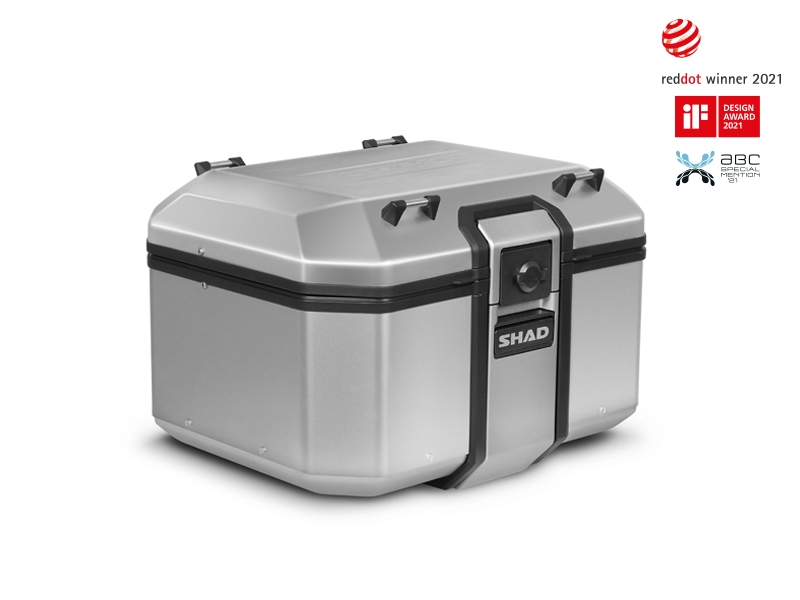Set complet de cutii de aluminiu SHAD TERRA, 48L cutie centrala si  36L / 36L cutii laterale, incluzand kit montaj si placa SHAD HONDA X-ADV 750