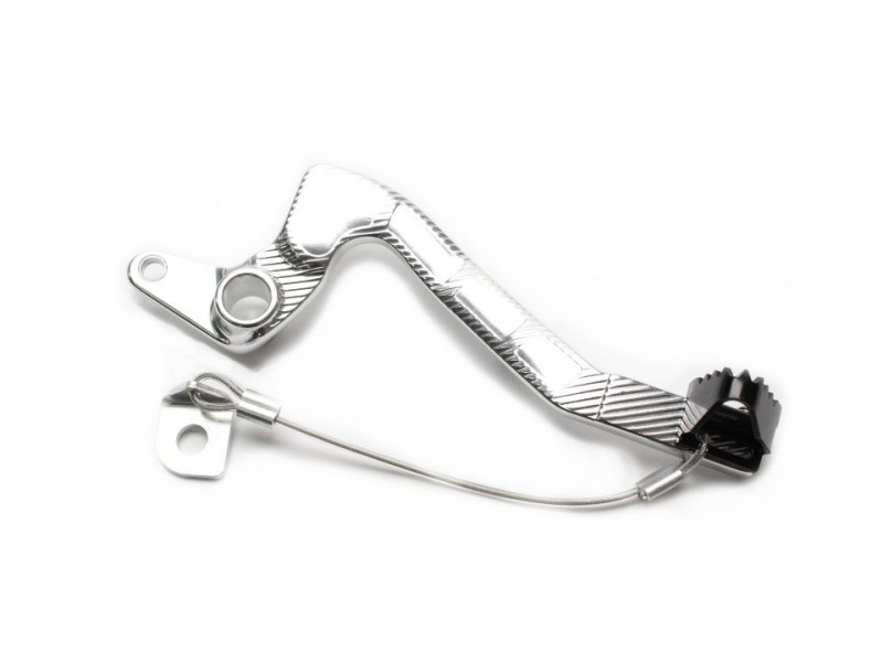 Brake pedal MOTION STUFF 83P-0201002 silver body, black steel fixed tip Steel Fixed Tip