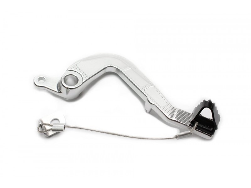 Brake pedal MOTION STUFF 83P-0231002 silver body, black steel fixed tip Steel Fixed Tip