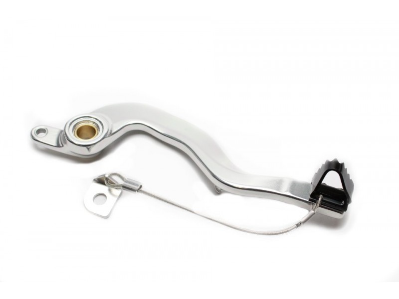 Brake pedal MOTION STUFF 83P-0411002 silver body, black steel fixed tip Steel Fixed Tip