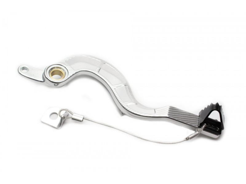 Brake pedal MOTION STUFF 83P-0421002 silver body, black steel fixed tip Steel Fixed Tip