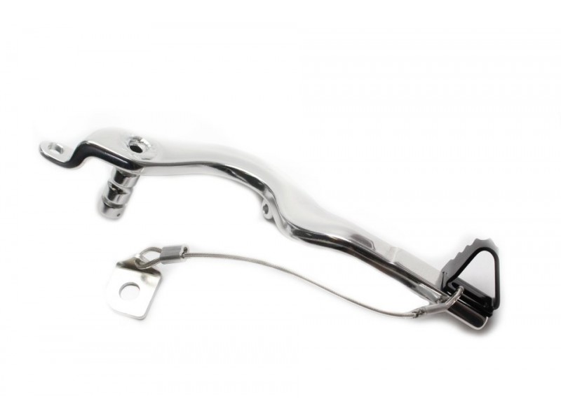 Brake pedal MOTION STUFF 83P-0601002 silver body, black steel fixed tip Steel Fixed Tip