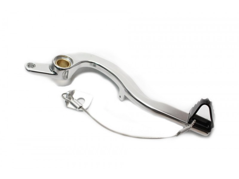 Brake pedal MOTION STUFF 83P-0610202 silver body, black steel fixed tip Steel Fixed Tip