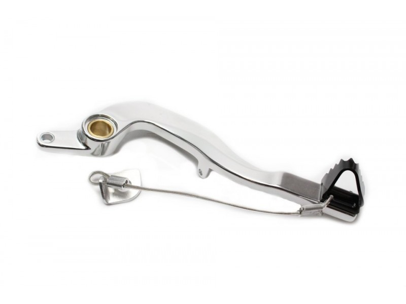 Brake pedal MOTION STUFF 83P-0621002 silver body, black steel fixed tip Steel Fixed Tip