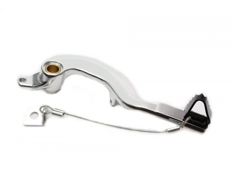 Brake pedal MOTION STUFF 83P-0671002 silver body, black steel fixed tip Steel Fixed Tip