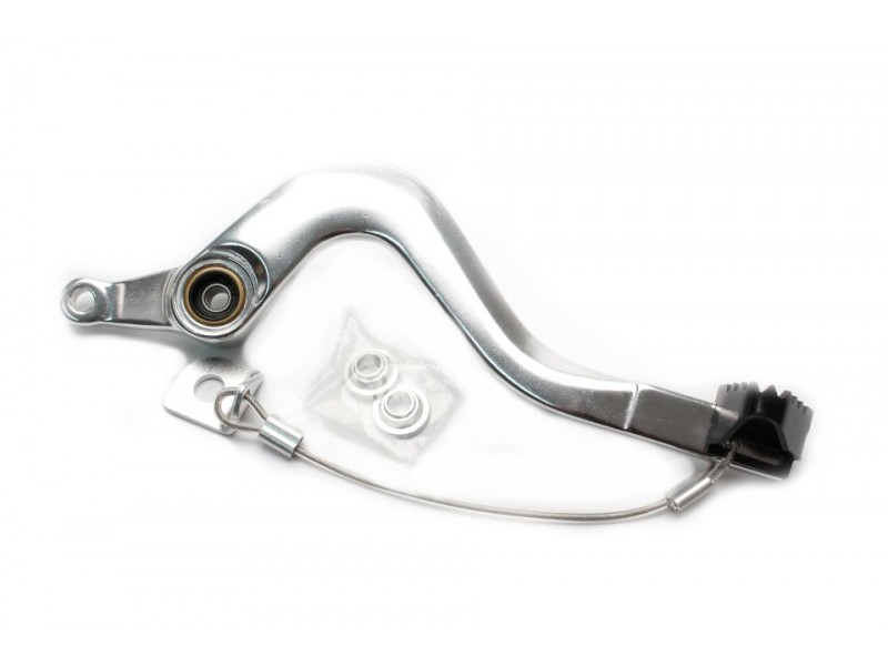 Brake pedal MOTION STUFF 83P-0711002 silver body, black steel fixed tip Steel Fixed Tip