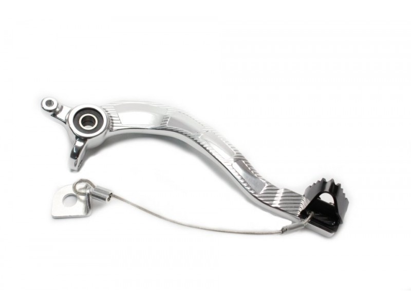Brake pedal MOTION STUFF 83P-0821002 silver body, black steel fixed tip Steel Fixed Tip