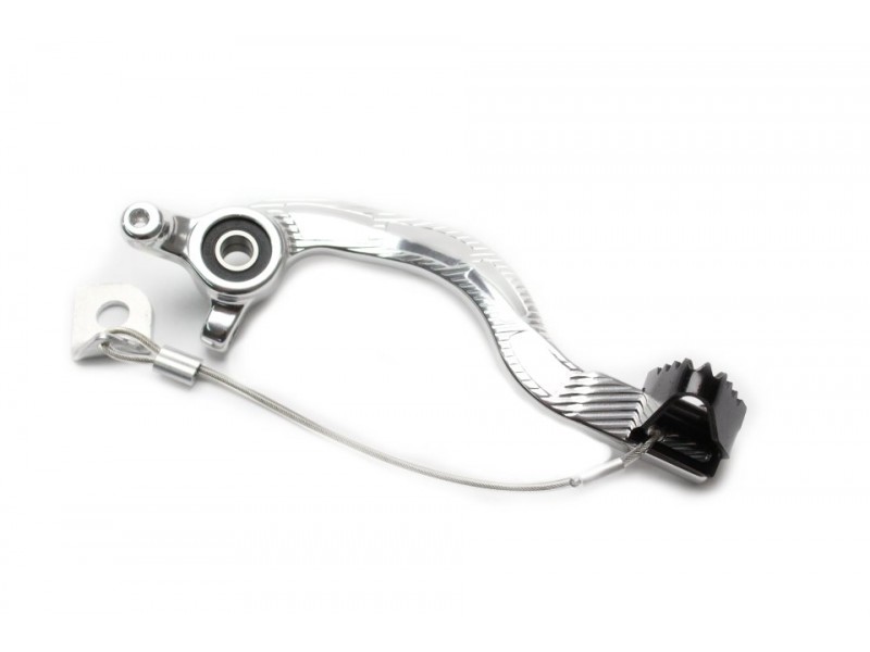 Brake pedal MOTION STUFF 83P-0831002 silver body, black steel fixed tip Steel Fixed Tip