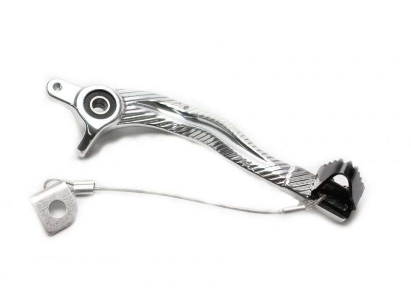 Brake pedal MOTION STUFF 83P-0841002 silver body, black steel fixed tip Steel Fixed Tip