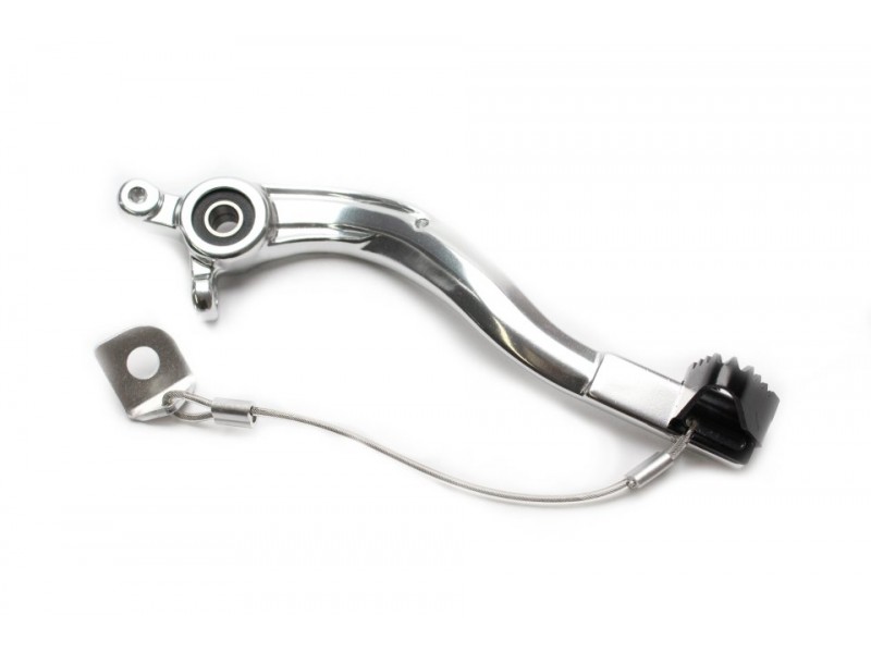 Brake pedal MOTION STUFF 83P-0881002 silver body, black steel fixed tip Steel Fixed Tip