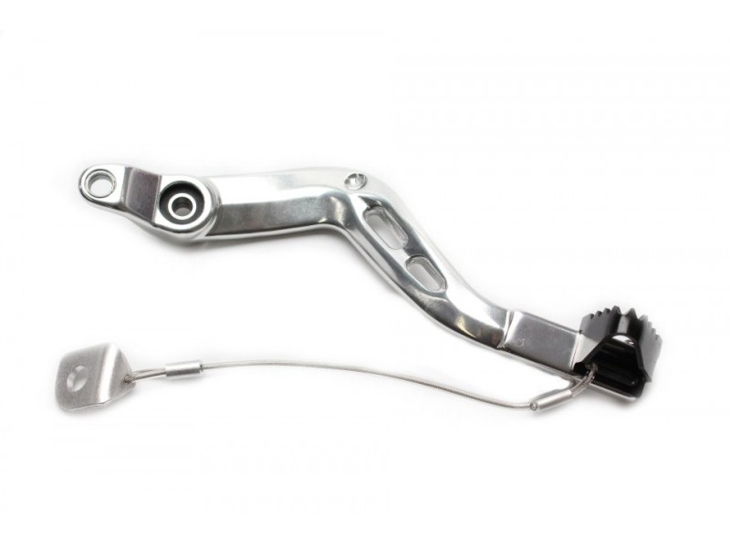 Brake pedal MOTION STUFF 83P-0901002 silver body, black steel fixed tip Steel Fixed Tip