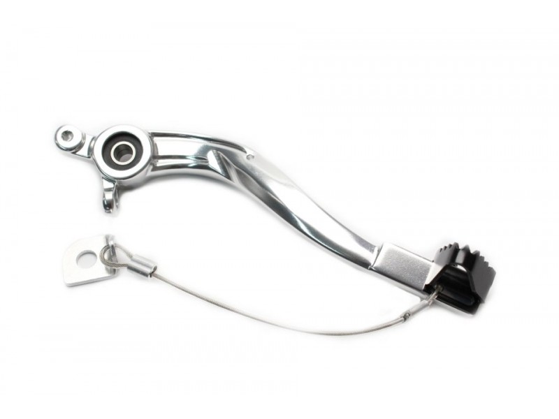 Brake pedal MOTION STUFF 83P-0921002 silver body, black steel fixed tip Steel Fixed Tip