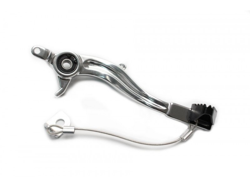 Brake pedal MOTION STUFF 83P-0961002 silver body, black steel fixed tip Steel Fixed Tip