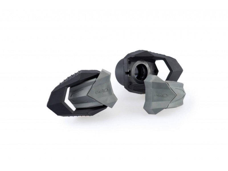 Frame sliders PUIG R19 3152N black with grey rubber