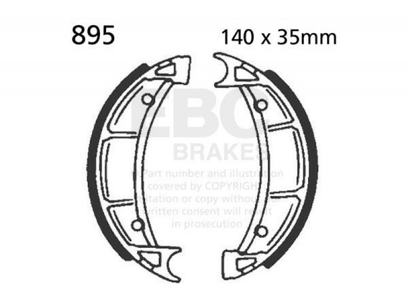 Brake shoe set EBC 895 Brake shoe set EBC 895