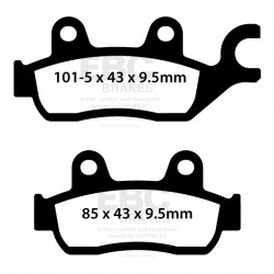 Placute de frana EBC FA744 Placute de frana EBC FA744