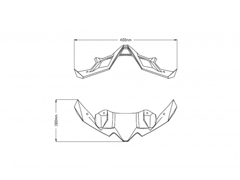 Front spoiler PUIG NAKED 20626J matt black
